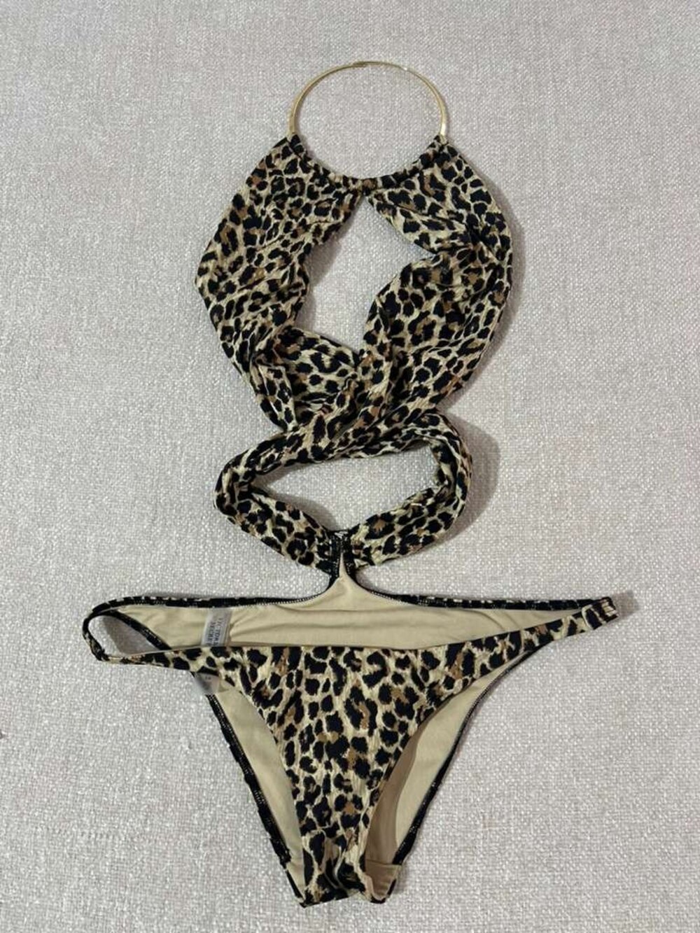 Victoria's Secret Leopard Ring Neck Monokini NWOT Size S - Picture 4 of 6